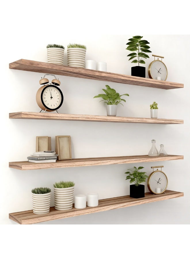 36 Inch Wood Floating Shelves for Wall, Wooden Wall Shelves for Bedroom - Image 1